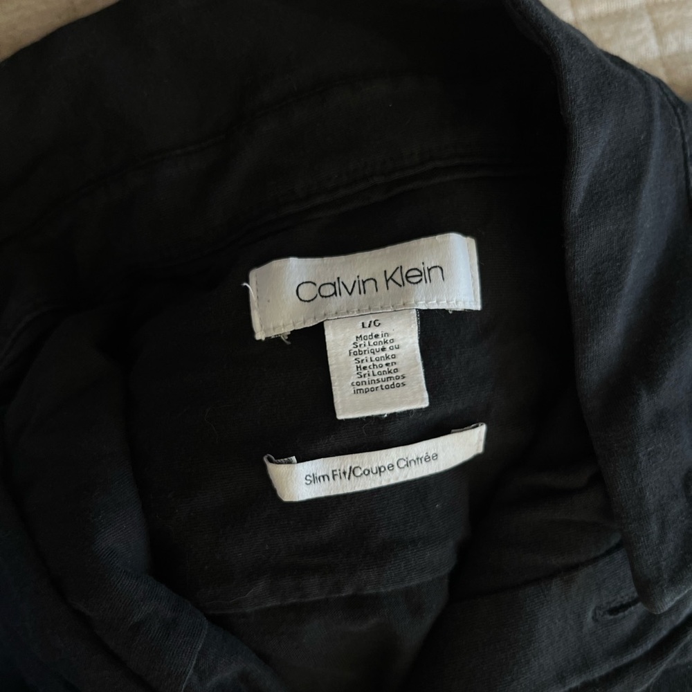 Calvin Klein Slim Fit Cotton Button Up Shirt - Picture 2 of 4